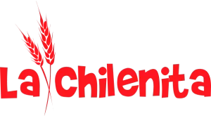 Logotipo La Chilenita con espigas de trigo en color rojo.